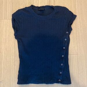 Club Monaco Navy Cotton Shirt